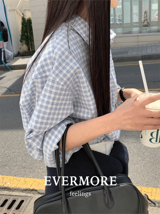 [당일출고] [evermore] 허쉬 체크 셔츠 (2color)
