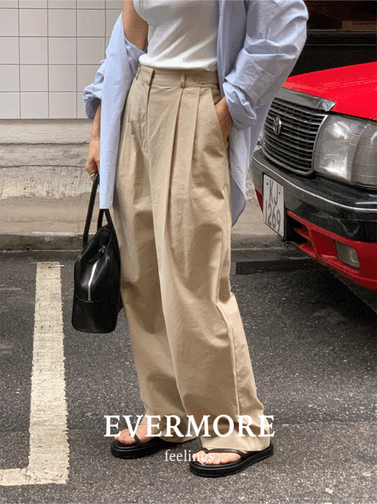 [evermore] 마일드 핀턱  팬츠 (3color)
