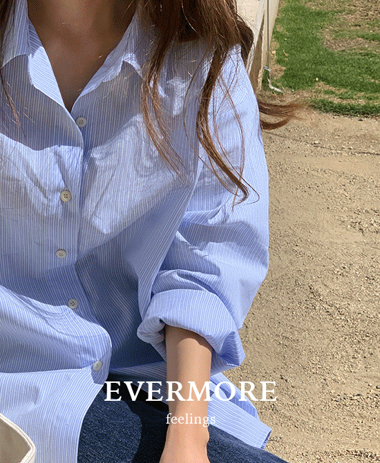 [evermore] 커밍스트라이프셔츠 (2color)