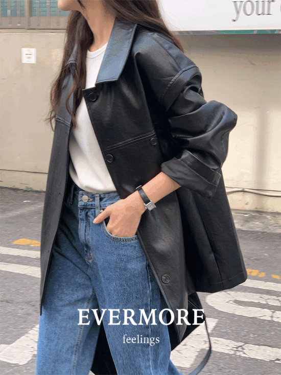 [evermore] 프렌치 레더 자켓 (2color)