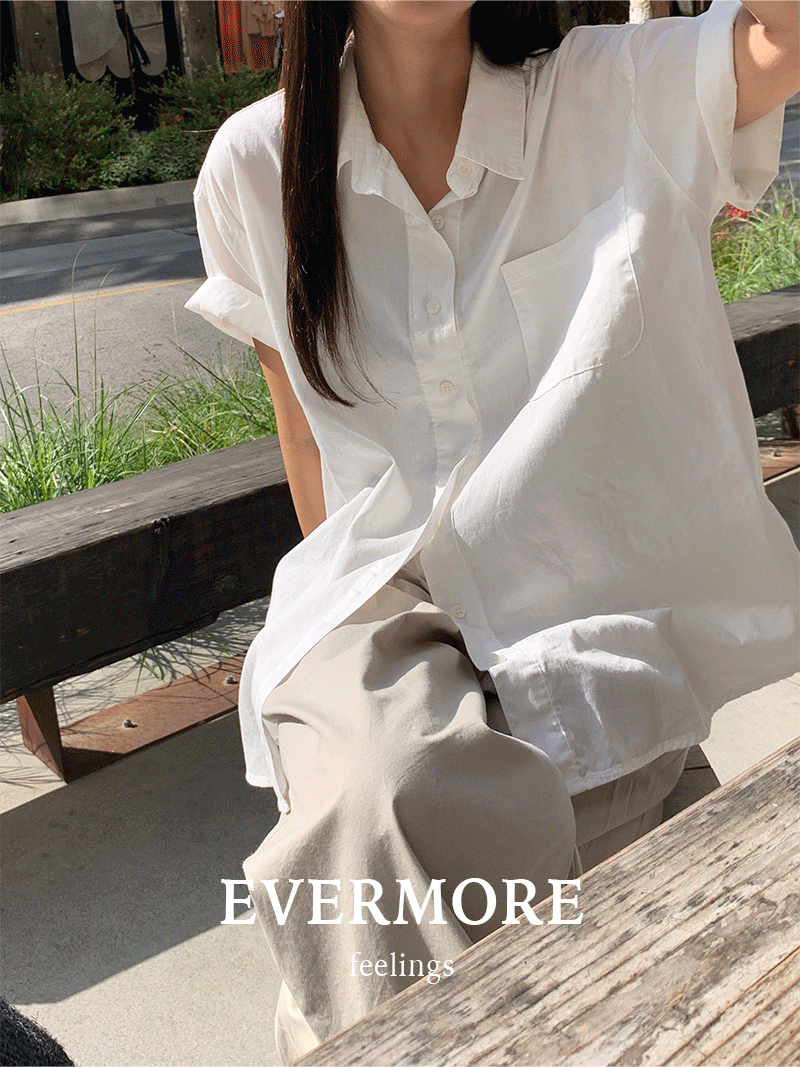 [당일출고] [evermore] 보이핏 반팔 셔츠 (3color)
