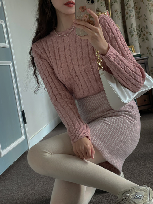 PASTRY TWIST LONG SLEEVE KNIT(10COLORS!)