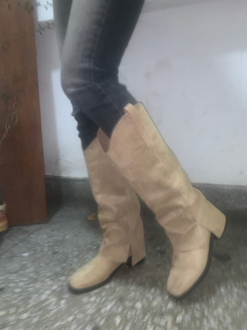 SUEDE SHIRRING WARMER LONG BOOTS(2COLORS!)