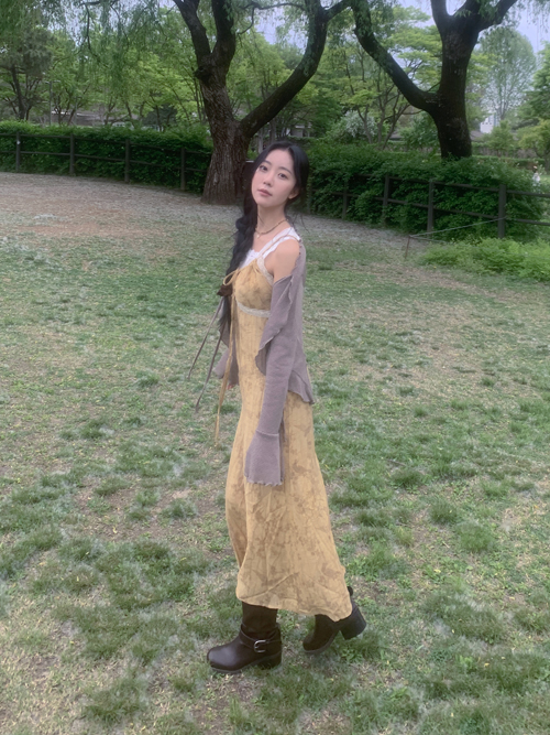 Vivian Bustier Dress(Mustard)