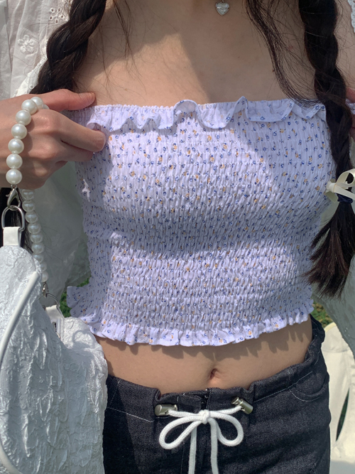LILAC TUBE TOP(RED, BLUE 2COLORS!)