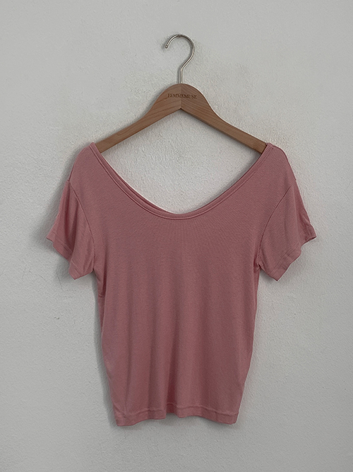 (VINTAGE)DEEP U NECK T