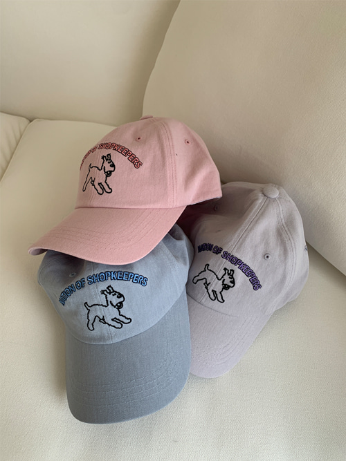 CALLIE BALL CAP(IVORY, PINK, SKYBLUE, GREY, BLACK 5COLORS!)