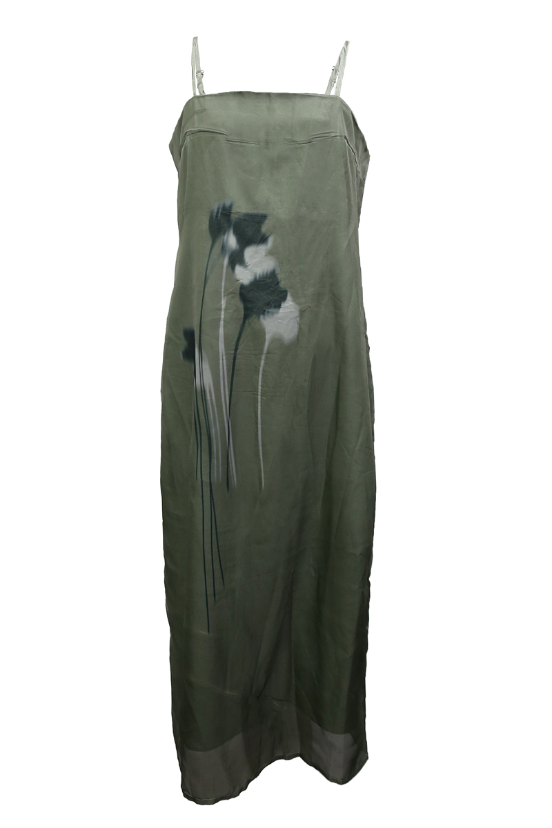 Lily Chiffon Slip Dress(Khaki)