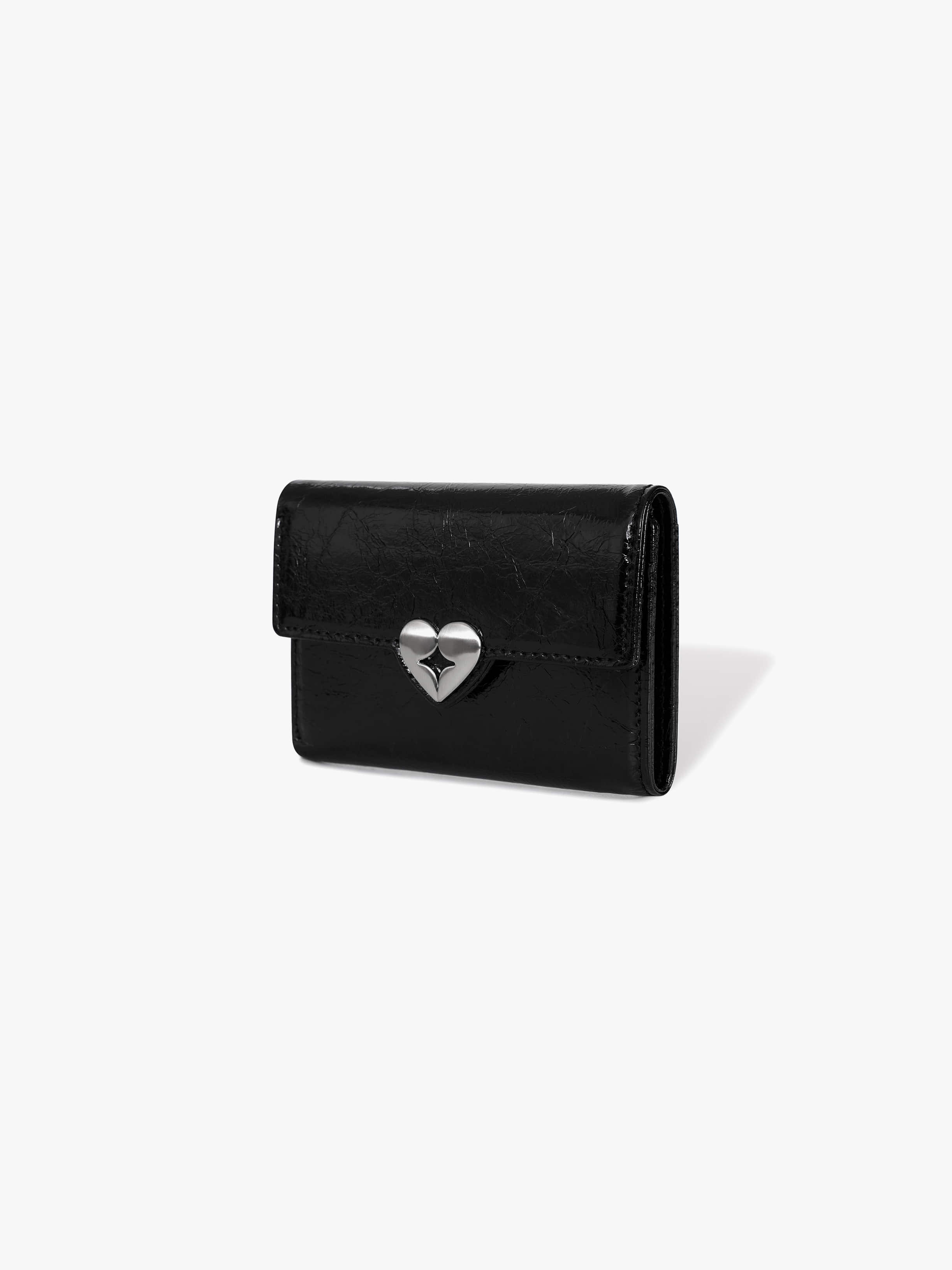 ★Fennec★ HEARTY FLAP WALLET BLACK MUSINSA | fennec HEARTY FLAP WALLET - BLACK
