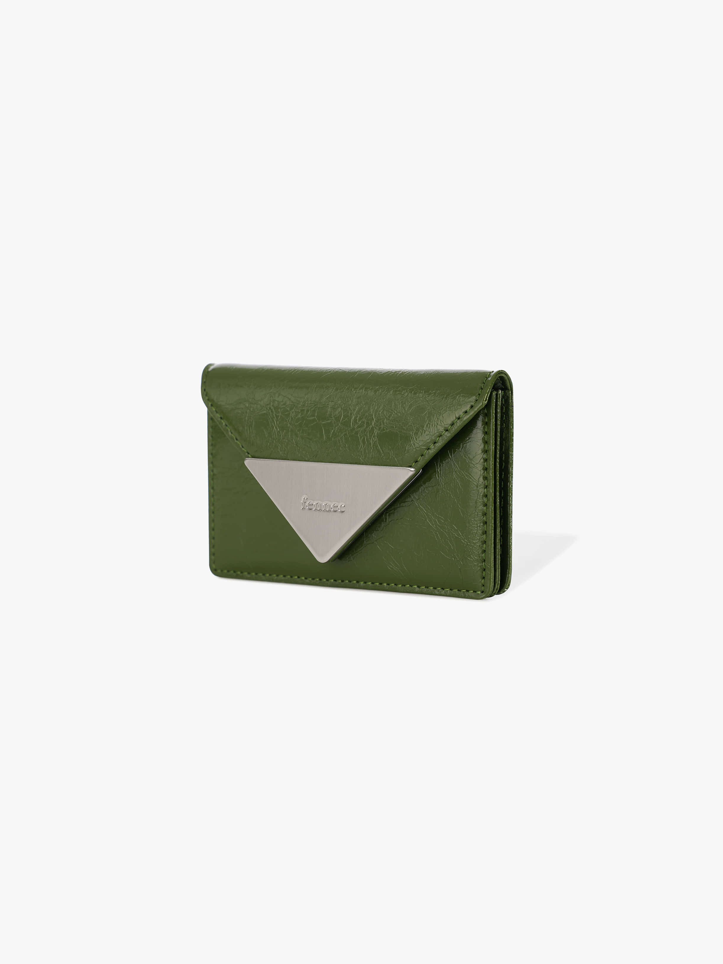 CRINKLE TRIANGLE ACCORDION POCKET - OLIVE - Fennec