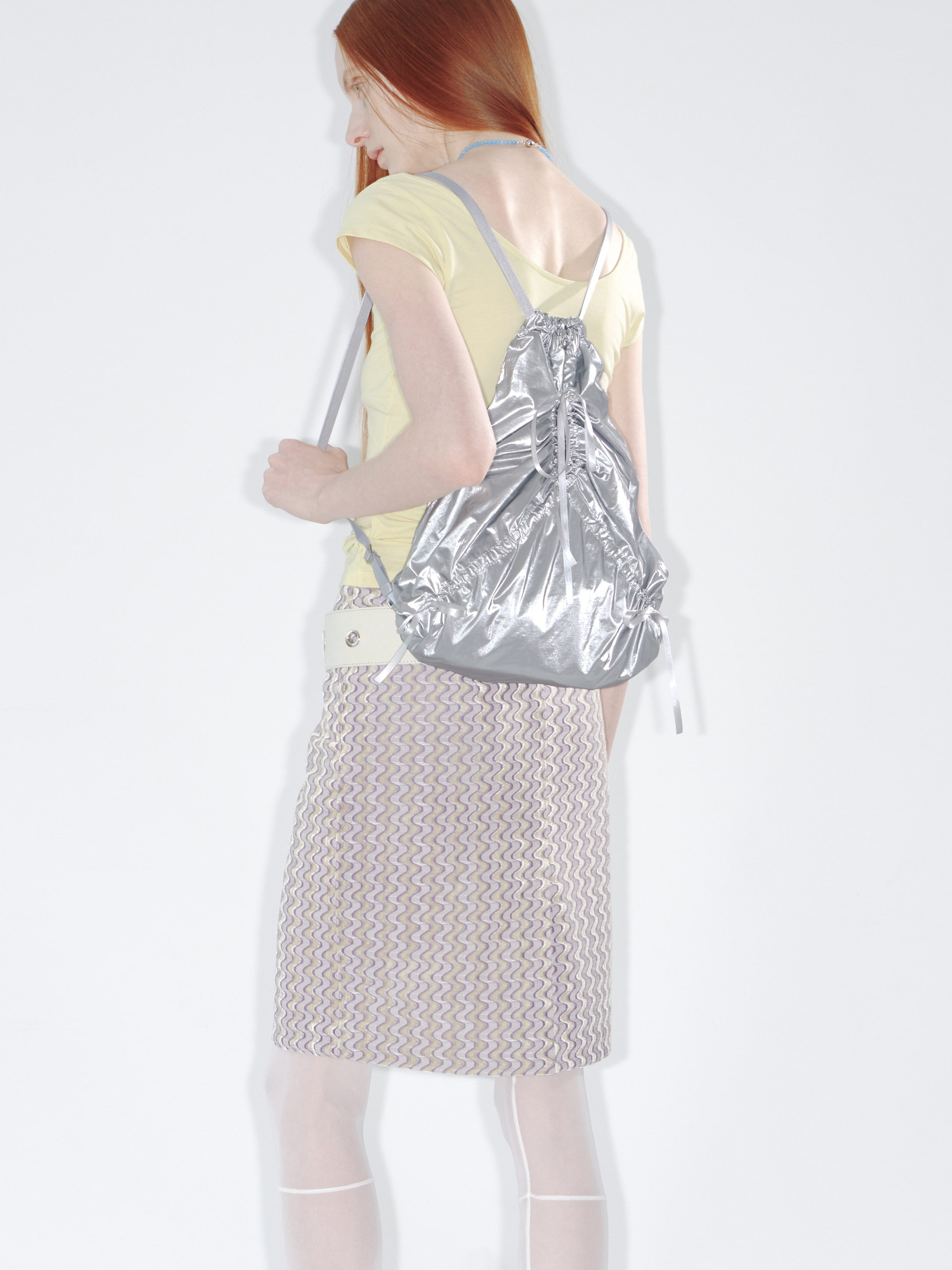 ★送料・関税込★FENNEC★RIBBON STRING BAG★バッグ★ RIBBON STRING BAG - SILVER - Fennec