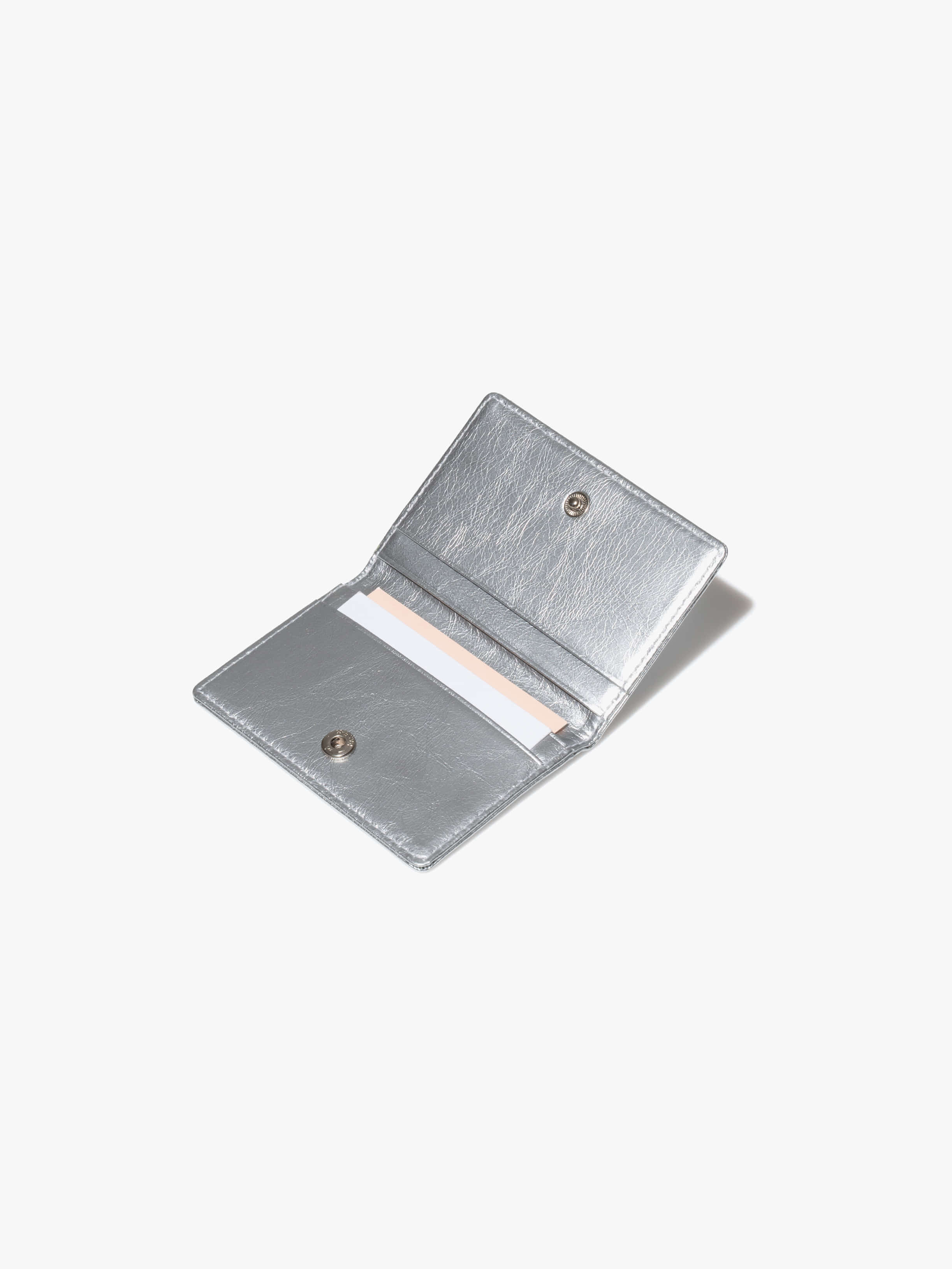 CRINKLE SOFT CARD CASE - SILVER - Fennec