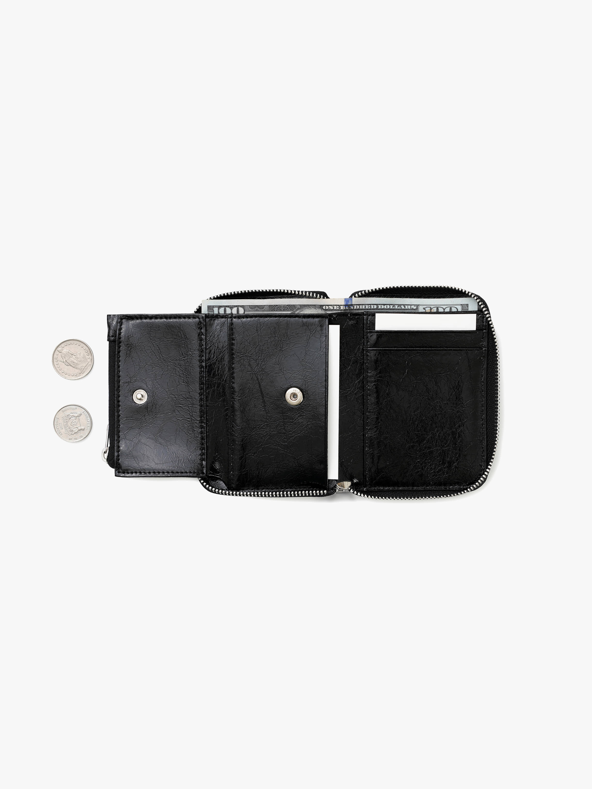 ★Fennec★ TRIANGLE SLIT CARD HOLDER BLACK FNSCW06BKF TRIANGLE SLIT POCKET - BLACK - Fennec