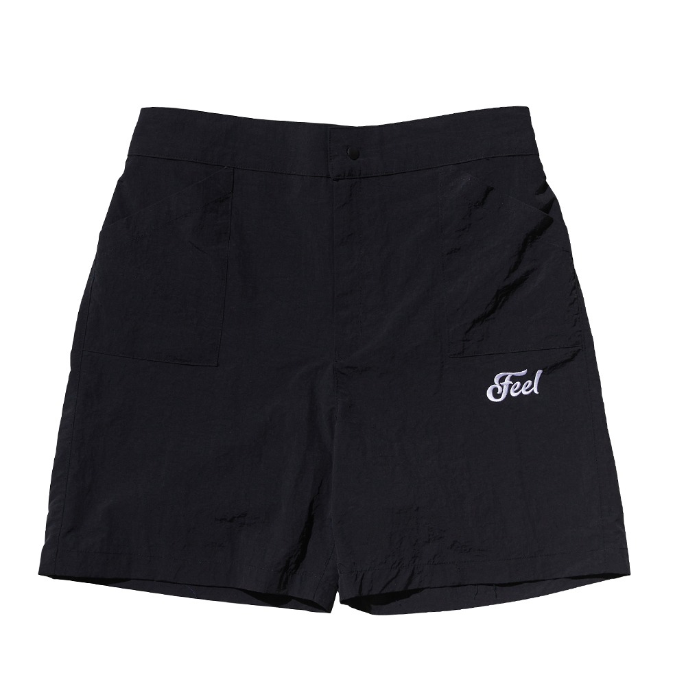Nylon Logo Shorts / Black