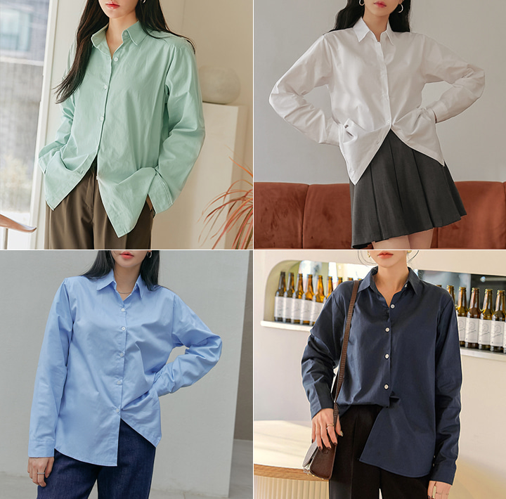 [TOP] LYNDEN BASIC COTTON SHIRTS WITH CELEBRITY _  윤아, 정은지 착용