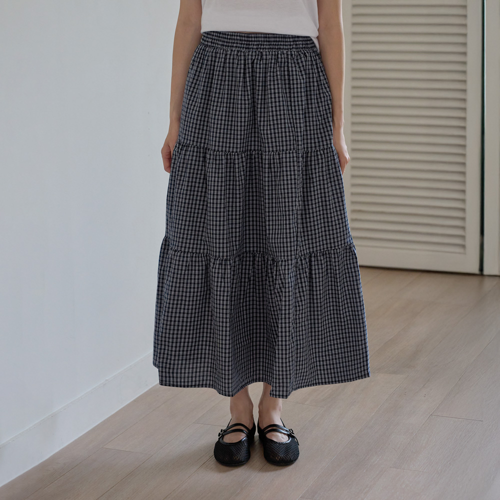 Gimmetheyoung ♥ G_TIE CANCAN SKIRT/追跡付 BUONA GIORNATA Sz M Layered Ruffle skirt Black gray Womens