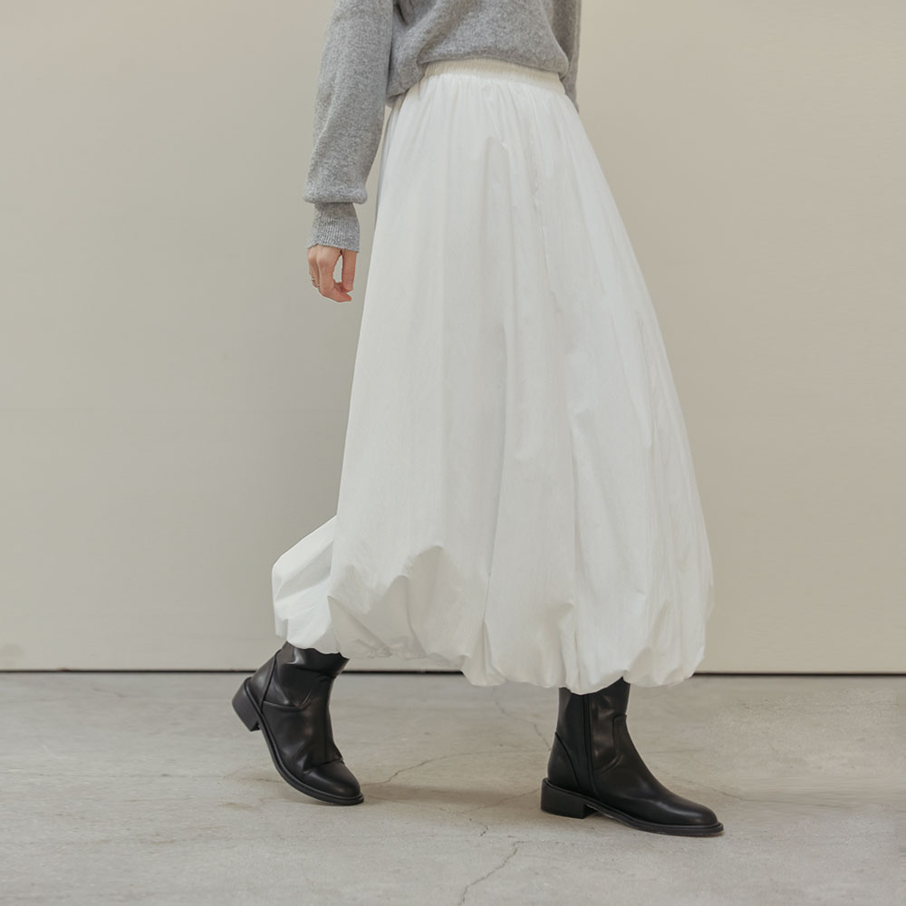 【BAON】Dekina Banding Balloon Long Skirt common unique