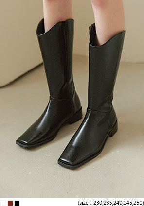 [SHOES] LENITY SQUARE WESTERN LONG BOOTS