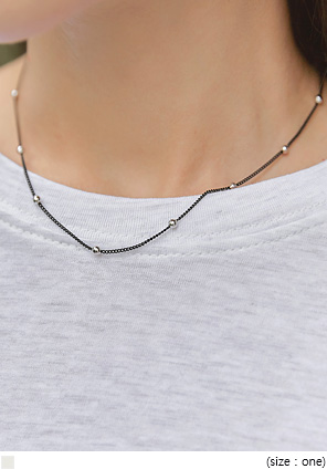 [JEWELRY] SILVER BALL CHAIN NECKLACE