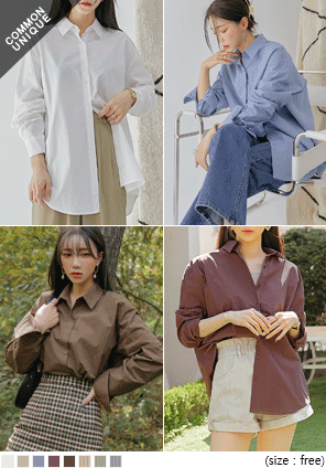 [TOP] MOZE BOXY FIT COTTON SHIRTS - 2 TYPE WITH CELEBRITY _  정은지 착용