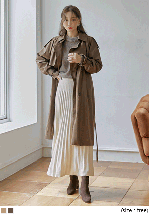 [OUTER] MOHABI DOUBLE TRENCH COAT