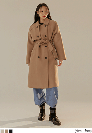 [OUTER] SOFRA WINTER DOUBLE TRENCH COAT