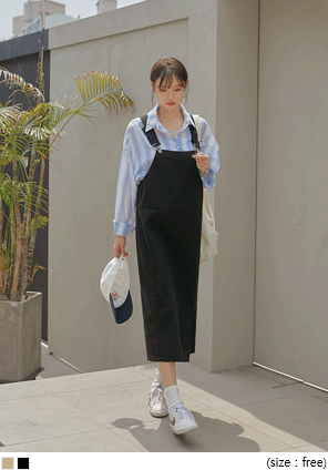 [OPS] ELVER COTTON SLIT OVERALL LONG OPS