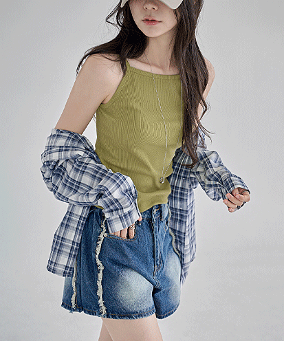 레케 컬러링 체크 셔츠 (여름/가을/데일리룩/일상룩/캐주얼룩/데이트룩/출근룩/기본템/살안타템)