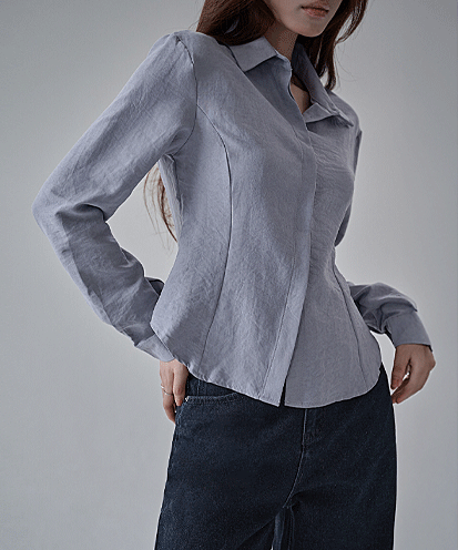 [얼리어텀] 토린 핀턱 히든 버튼 셔츠 (가을/간절기/포멀룩/데일리룩/일상룩/페미닌룩/심플/베이직/출근룩/하객룩)