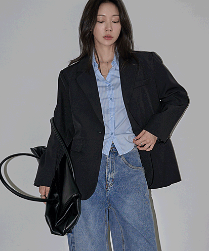 [얼리어텀] 웨딘 베이직 루즈 테일러드 자켓 (가을/간절기/데일리룩/일상룩/포멀룩/출근룩/하객룩/아우터)