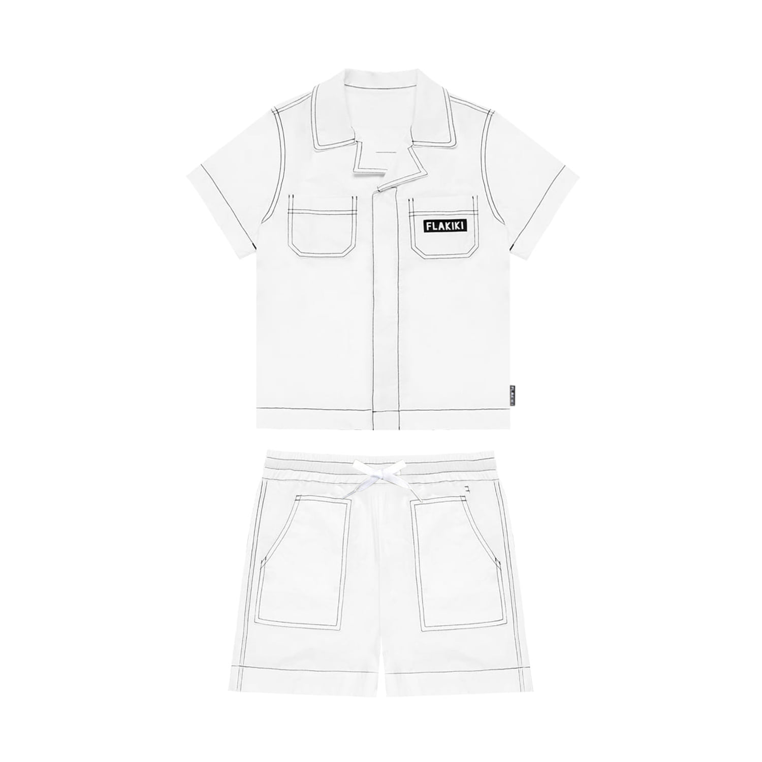 22SS FLAKIKI CAMPING SUIT TWO PIECE_WHITE(RESTOCK)