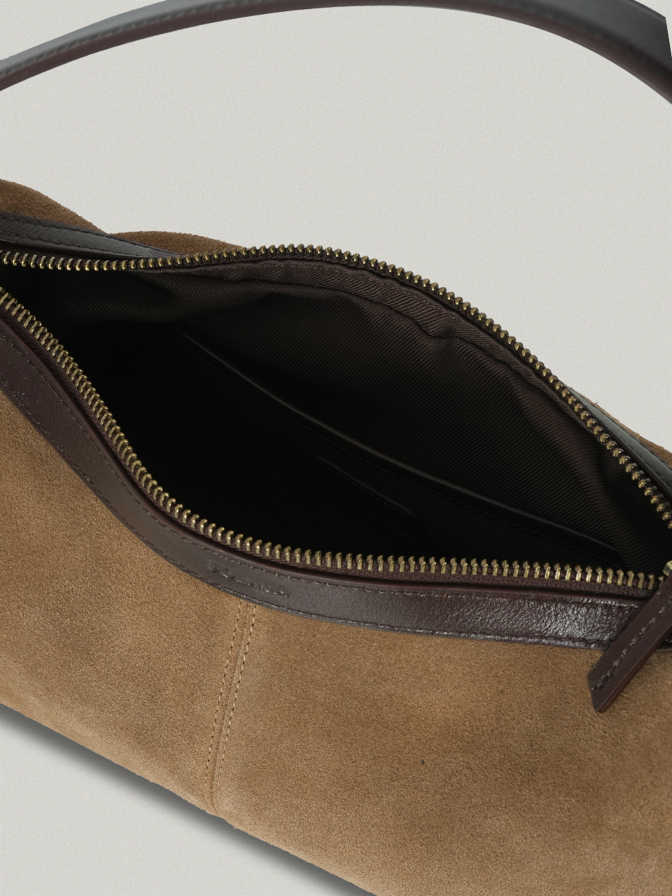 Mini Bateau Bag Beige - Suede - FOLNUA