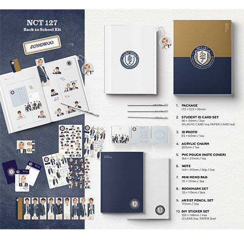 JUNGWOO / NCT 127(엔시티 127) - 2019 NCT 127 Back to School Kit