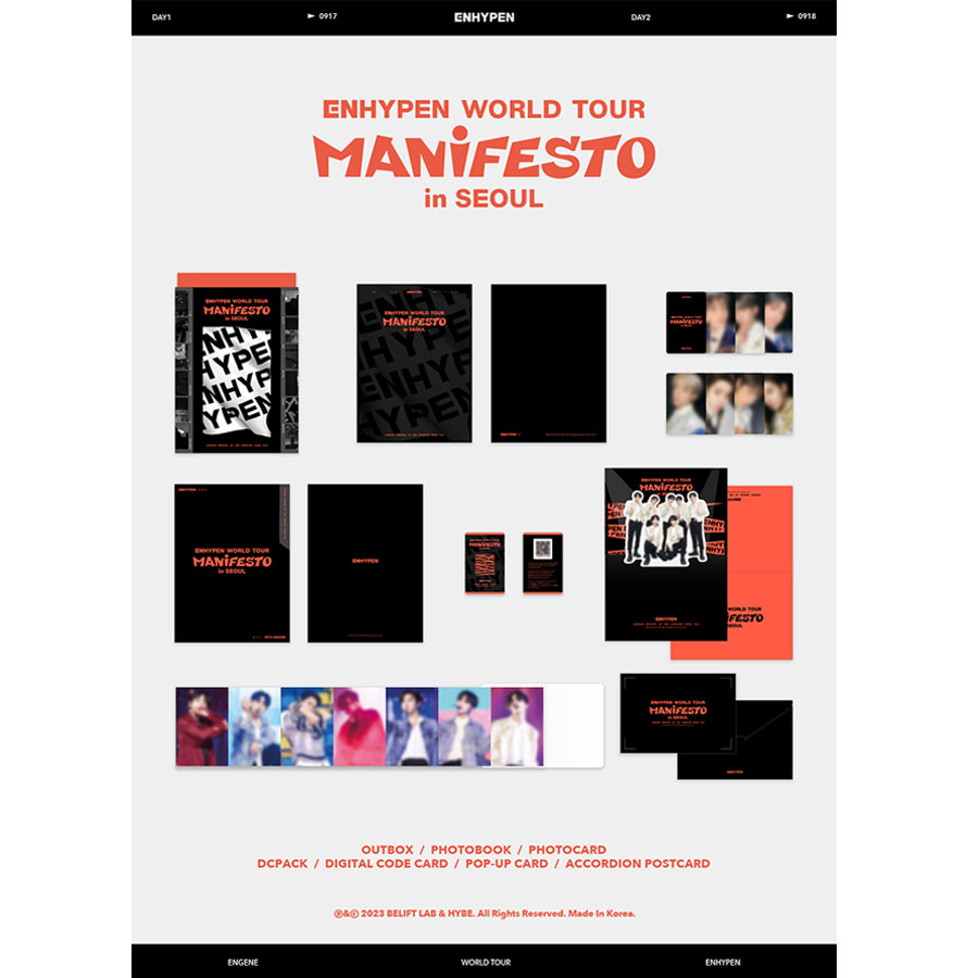 (특전) 엔하이픈 (ENHYPEN) - WORLD TOUR MANIFESTO in SEOUL (DIGITAL CODE)
