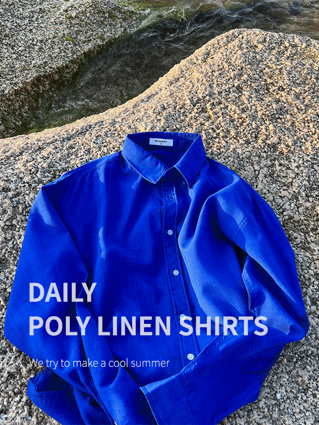 [당일출고](1+1sale) 데일리 폴리 린넨 셔츠