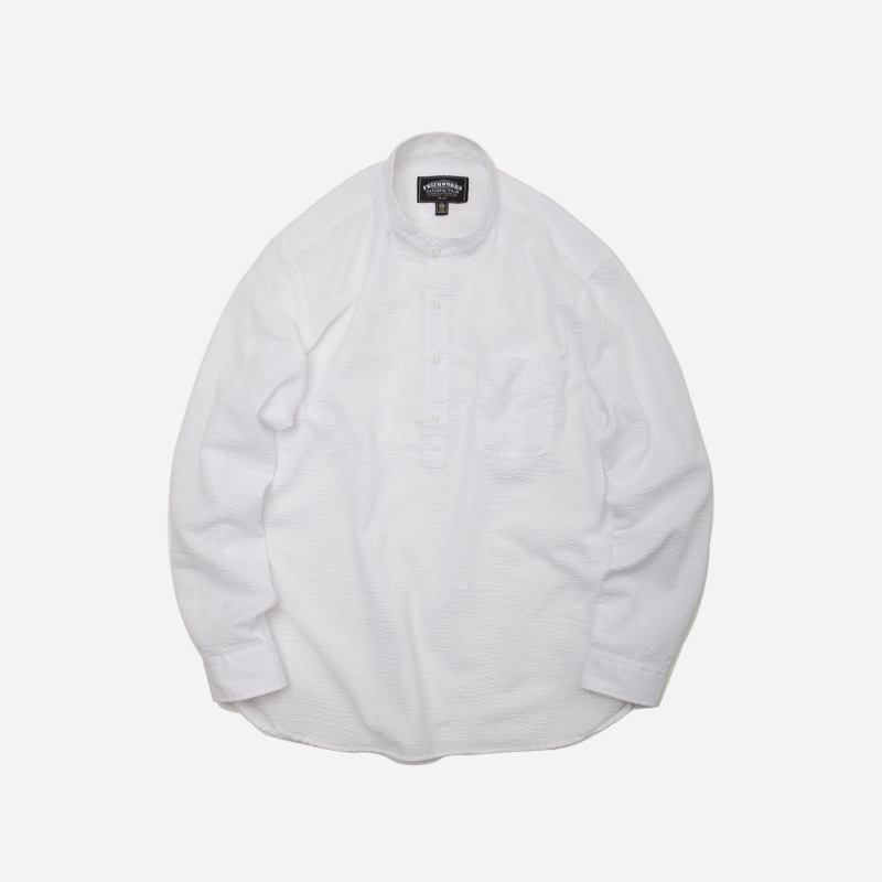 WELOVE Seersucker pullover shirt _ white