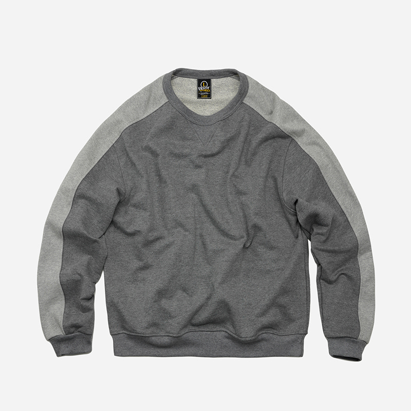 Shoulder line sweatshirt _ charcoal
