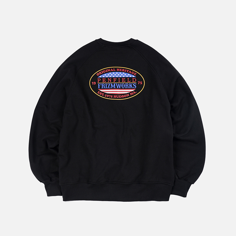 [PENFIELD X FRIZMWORKS]Layered logo sweatshirt _ black