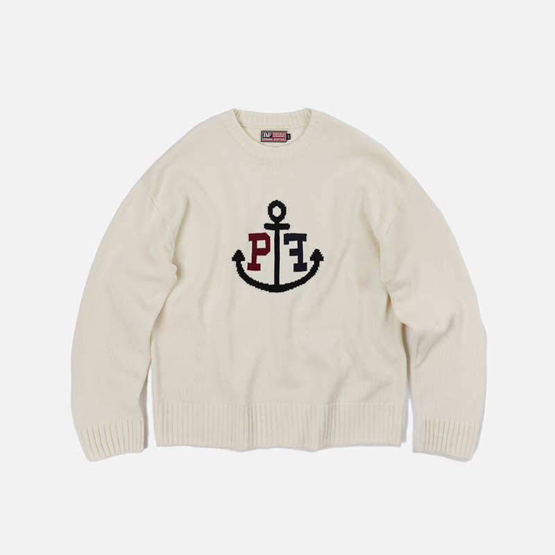 [PENFIELD X FRIZMWORKS]Anchor logo knit _ ivory