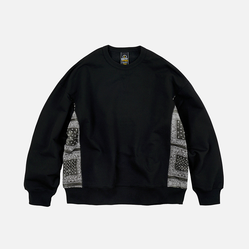 Tie-dyed block sweatshirt _ black
