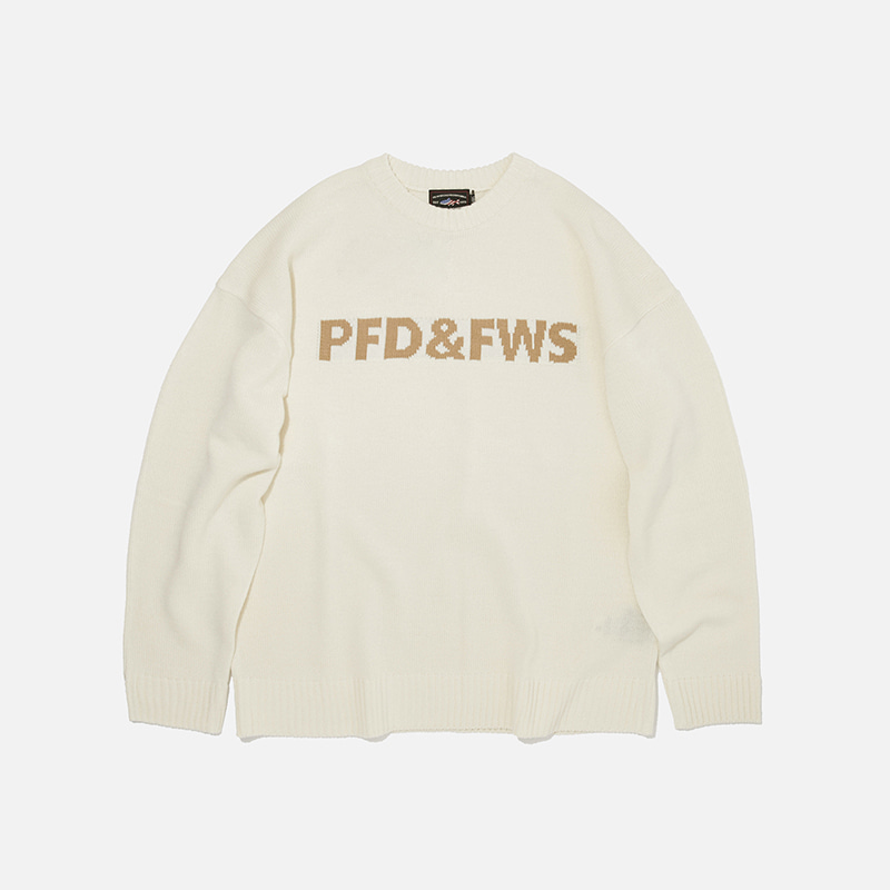 [PENFIELD X FRIZMWORKS] PFD&amp;FWS Logo knit _ ivory