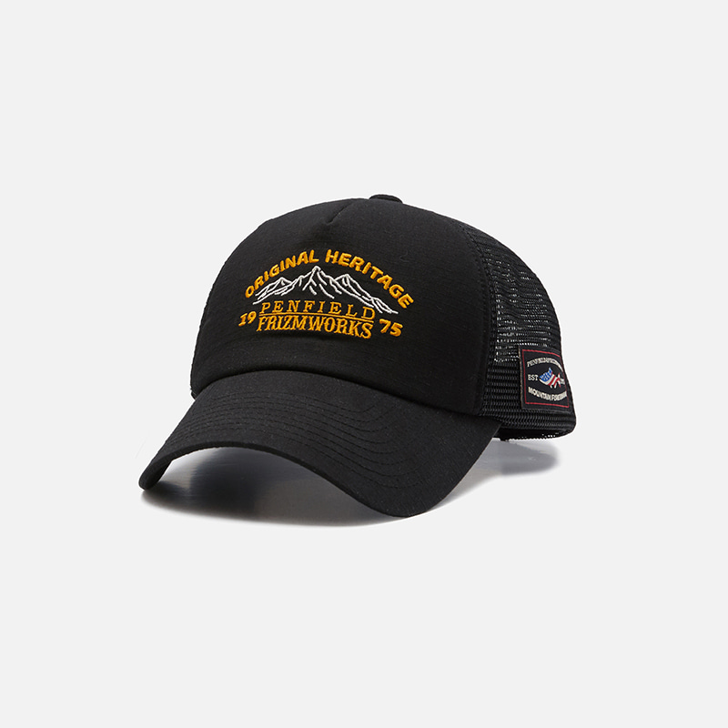 [PENFIELD X FRIZMWORKS] Valley logo trucker cap _ black