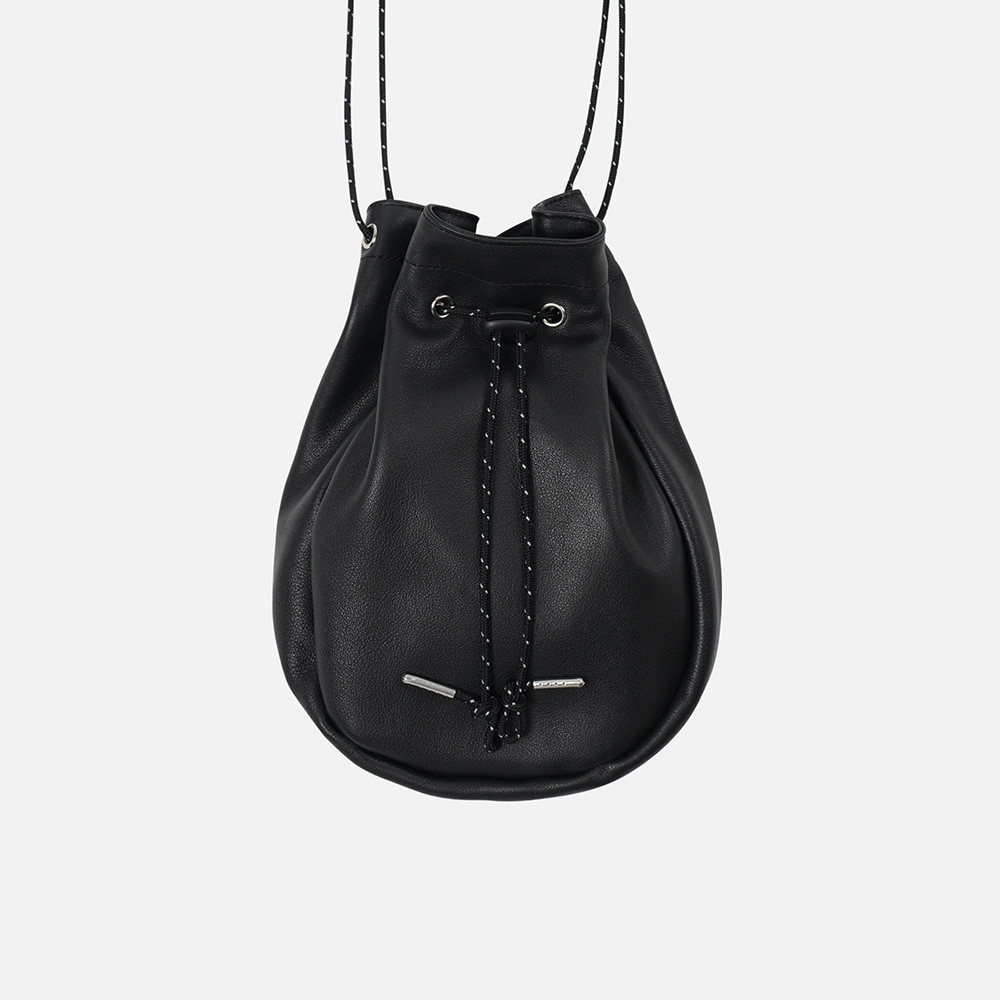 Bokjori string bag _ leather black