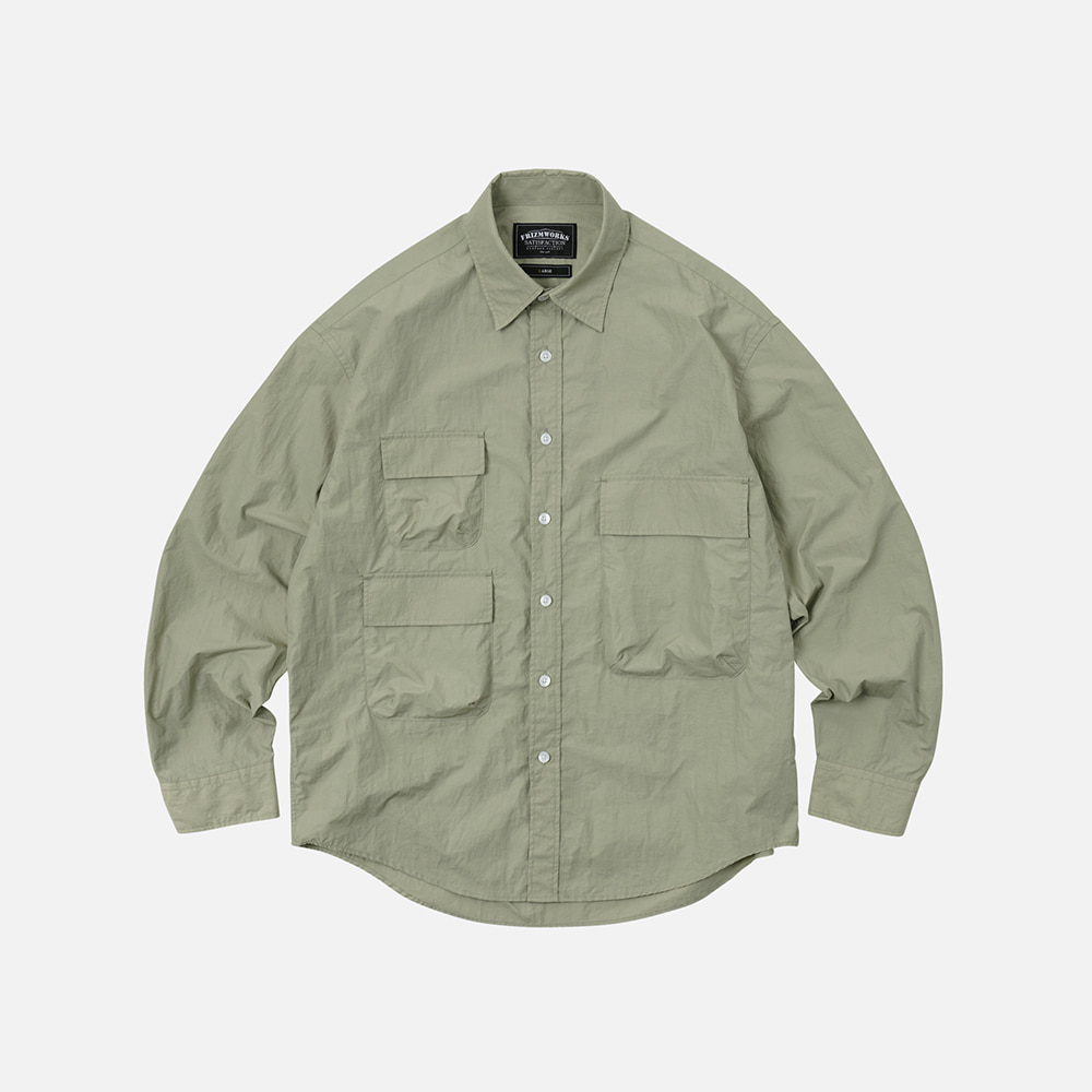Nylon 3 pocket shirt jacket _ light khaki