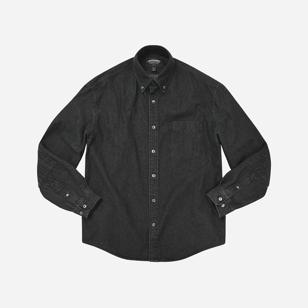 Oversized denim shirt 002 _ washed black