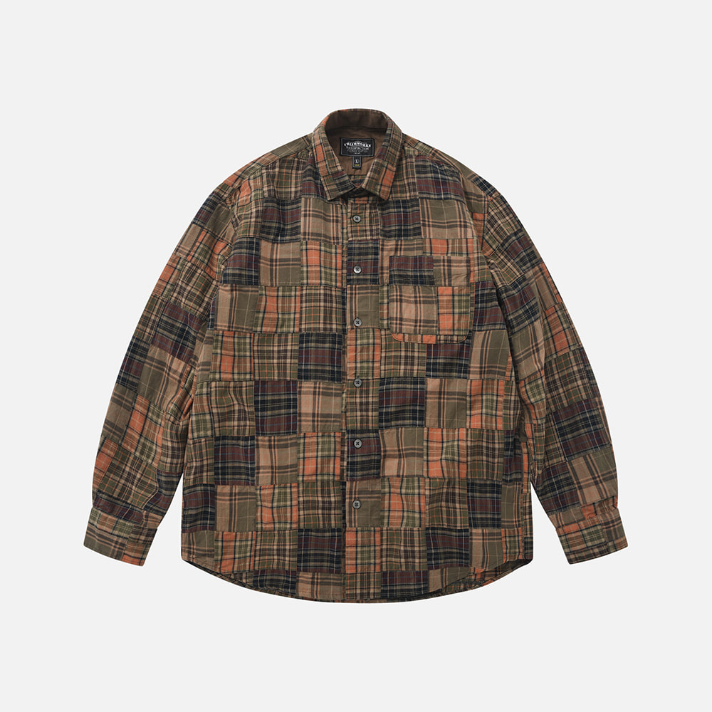 Brownie patchwork relax shirt _ multi