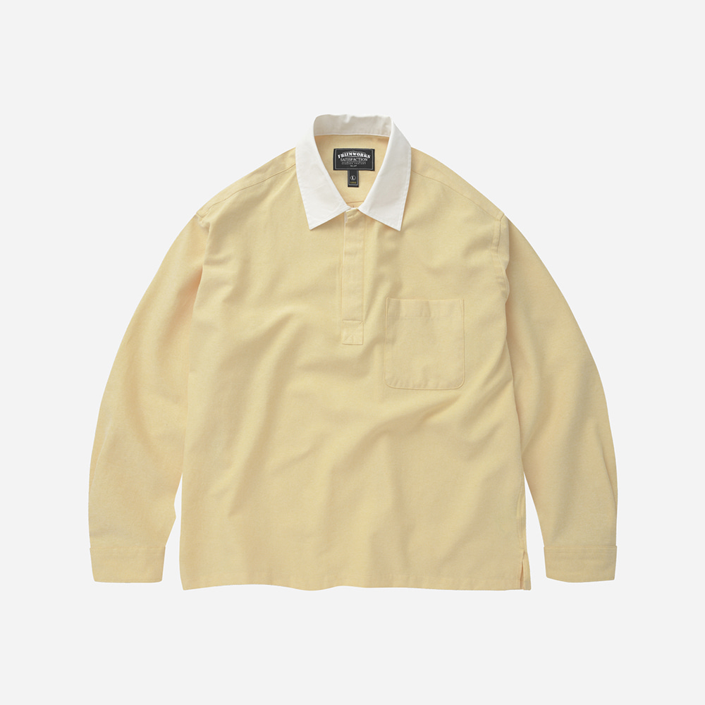 Rugby pullover shirt _ pastel yellow