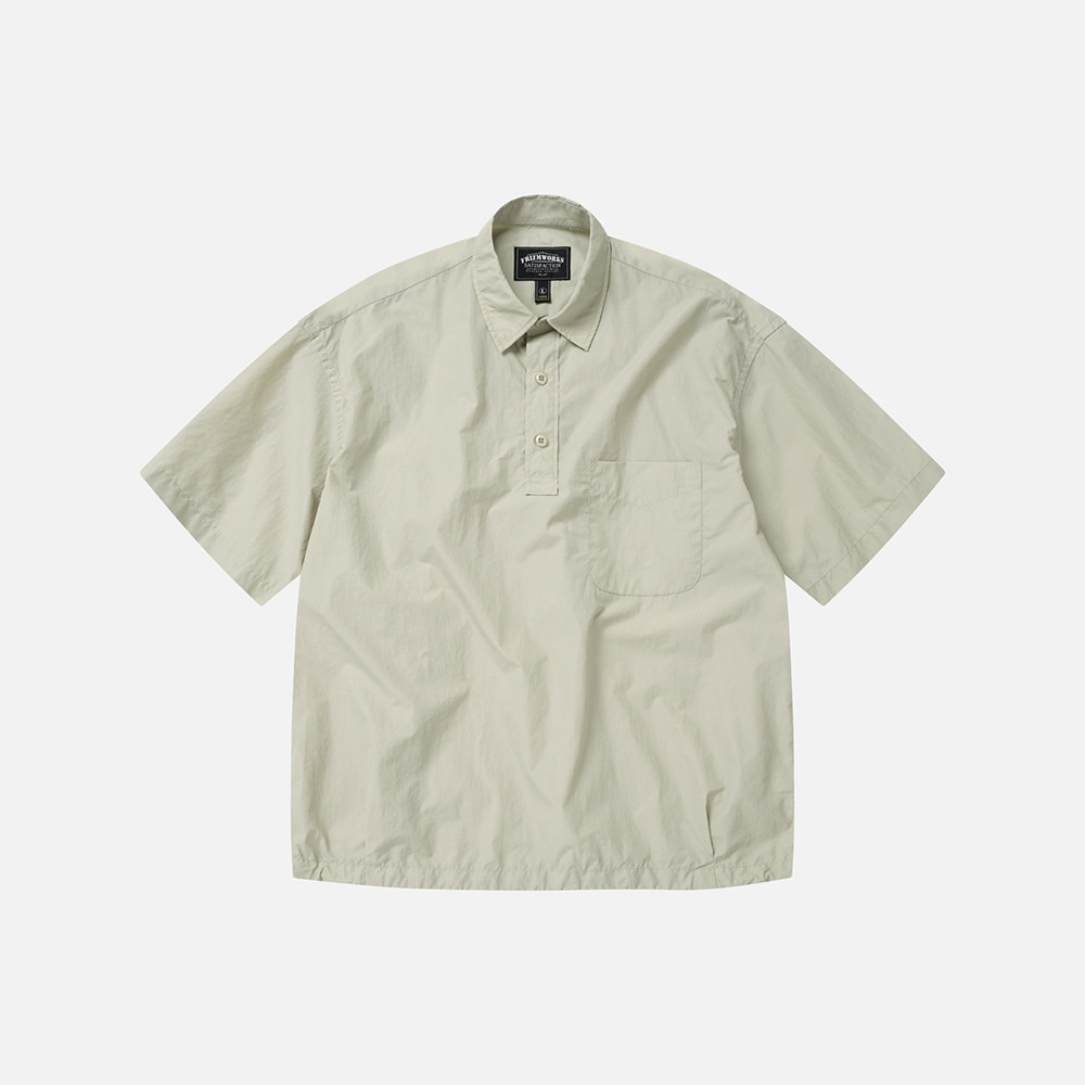 String pullover half shirt _ beige[7월6일 예약 발송]