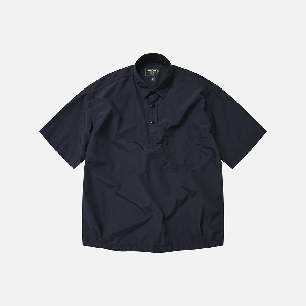 String pullover half shirt _ navy[7월6일 예약 발송]