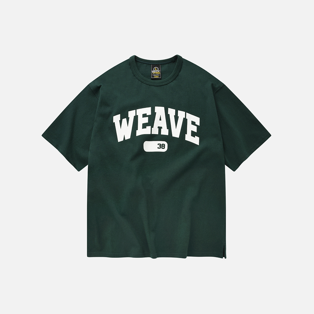 Weave 38 logo tee _ dark green